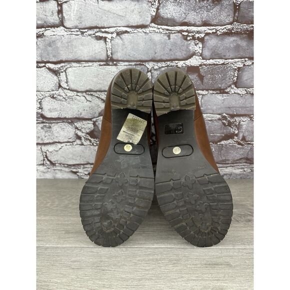 Sartore Paris Brown Leather Ankle Chelsea Vibram Heel Booties Women’s 38EU/7M US - Picture 15 of 16